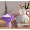 DIY Candle Making Supplies Handmade Soap Plaster Resin Mold Crafts Gifts Close Eye Girl Figure Candle Silicone Mold