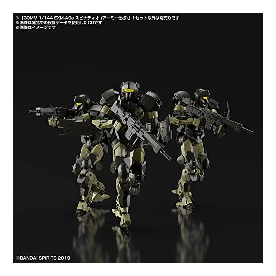 BANDAI SPIRITS 30MM EXM-A9a Spinatio (Army Type) 1/144 Scale Color-Coded Plastic Model