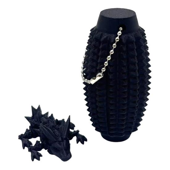 Spiky Grippie Stim Fidget Toy with Articulated Dragon Hand Massager Keychain Stress Relief Pain Stimming Tool Portable Bumpy Roller Sensory Toy