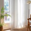 White Curtain Finished Semi-Blackout American Bedroom, Living Room, Opaque Light, Human Partition, Kitchen Fabric Curtain
