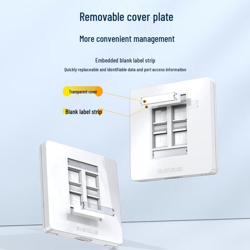 Shengwei 4-Port Network Wall Plate