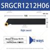 CNC Lathe Tool Holder for External Threading with Round Insert, Models SRGCR1616H06 & SRGCL2525M08