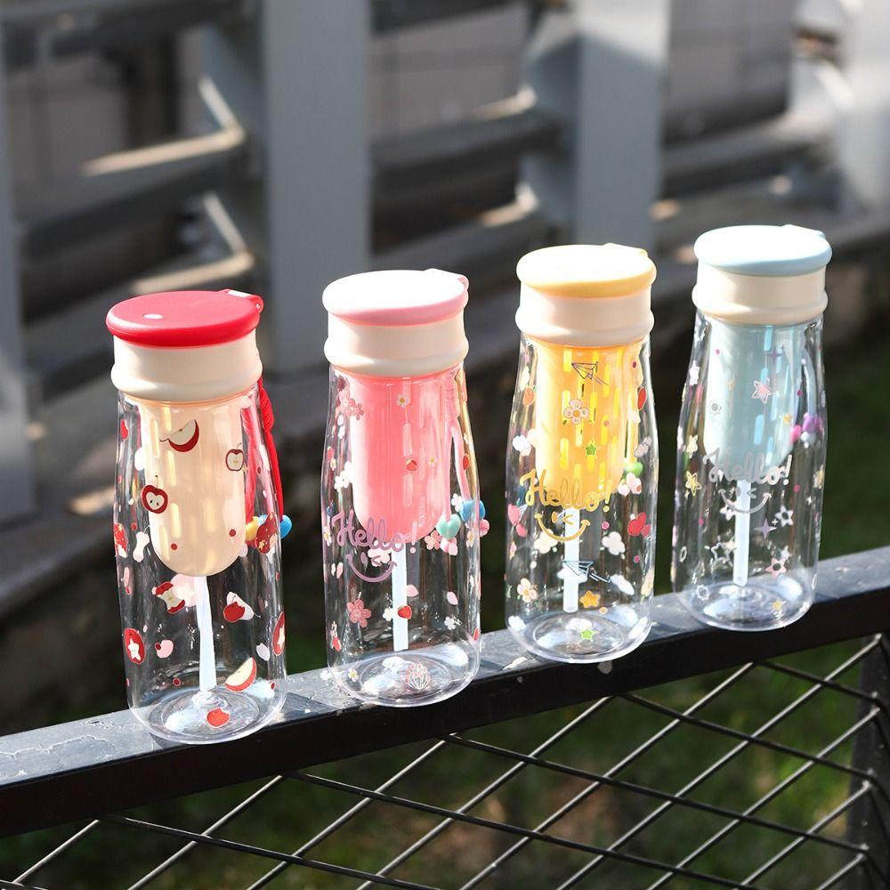 600/800ml Water Bottle Transparent Drinking Bottle Gifts Tea Separation Cup