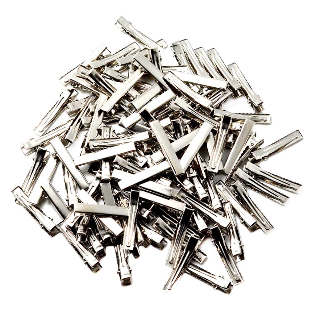 30/100Pack Flat Single Prong Alligator Hair Clips DIY Bows 3.5cm(100Pack)