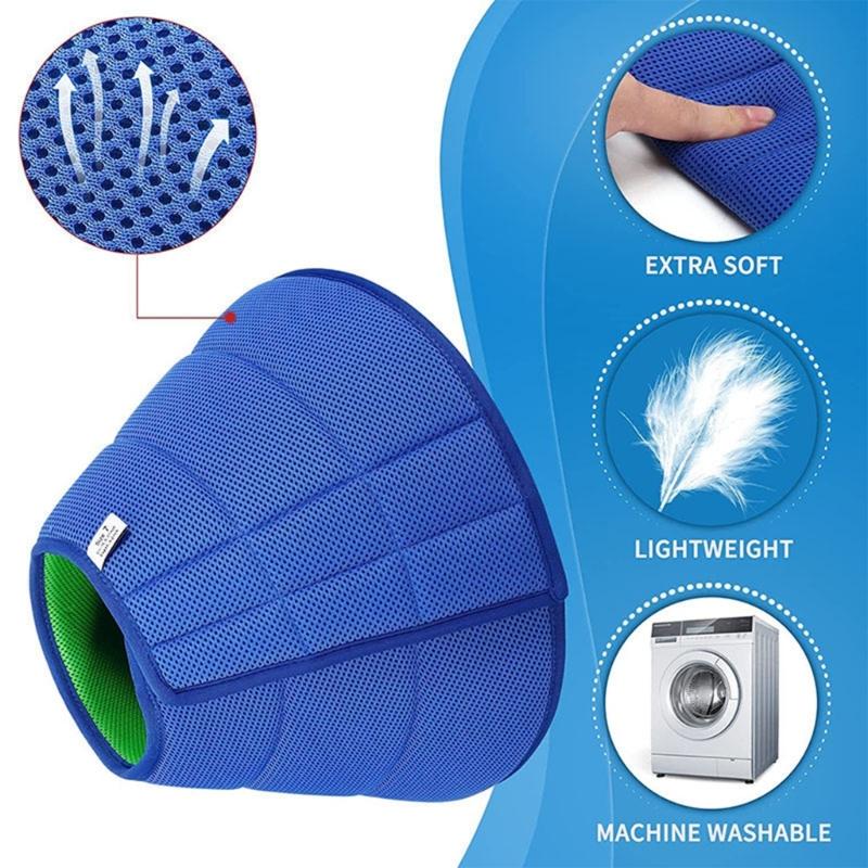 Extra Small Breathable Cats Cone Soft Healing Collar Adjustable Fasteners for Post Surgeries Care and Licking Prevention