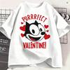 Ffelixs Black Cat Unisexs T Shirt Alien Abduction Vintage Tees Short Sleeve Crew Neck Tshirts Cotton Plus Size Clothing