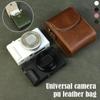 Universal Leather Camera Bag For Lumix zs99/tz99 Sony zv1m2 Canon sx730/740 Crossbody Bag Shoulder Camera Storage Bag