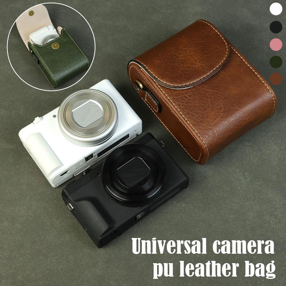 Universal Leather Camera Bag For Lumix zs99/tz99 Sony zv1m2 Canon sx730/740 Crossbody Bag Shoulder Camera Storage Bag