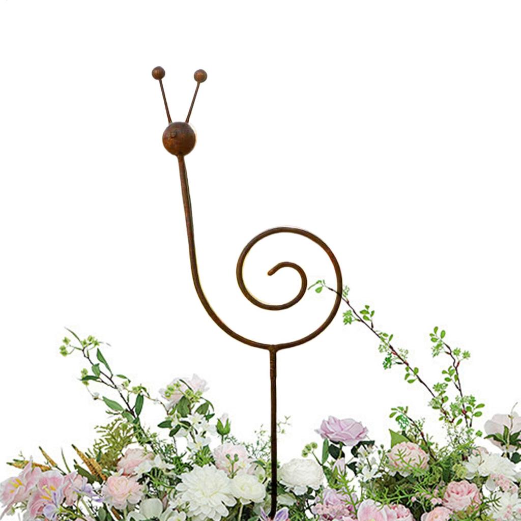 Metal Snail Plant Support Stakes Snail Shape Flower Climbing Sticks Retro Iron Garden Decoration Bracket For Vine Rose