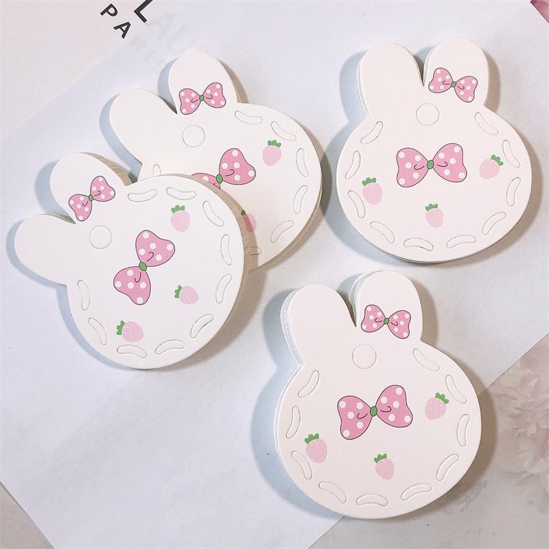 50Pcs Cute Bow Rabbit Hairpin Paper Jam Hair Clip Display Cards Hair Clips Jewelry