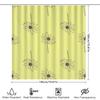 Delightful Floral Shower Curtain 180 X 240Cm Yellow Daisy Print Waterproof Bath Decoration For Home Decor In Bathroom Accessorie