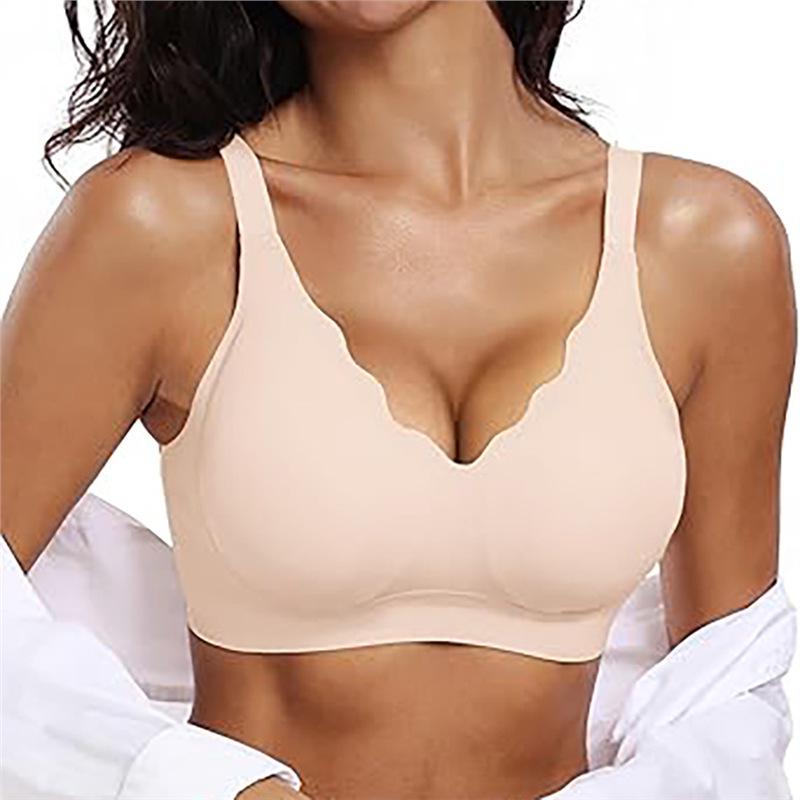 

Seamless Push-Up Wire-Free Bra for Plus Size - Anti-Sagging Women s Underwear S тілесний