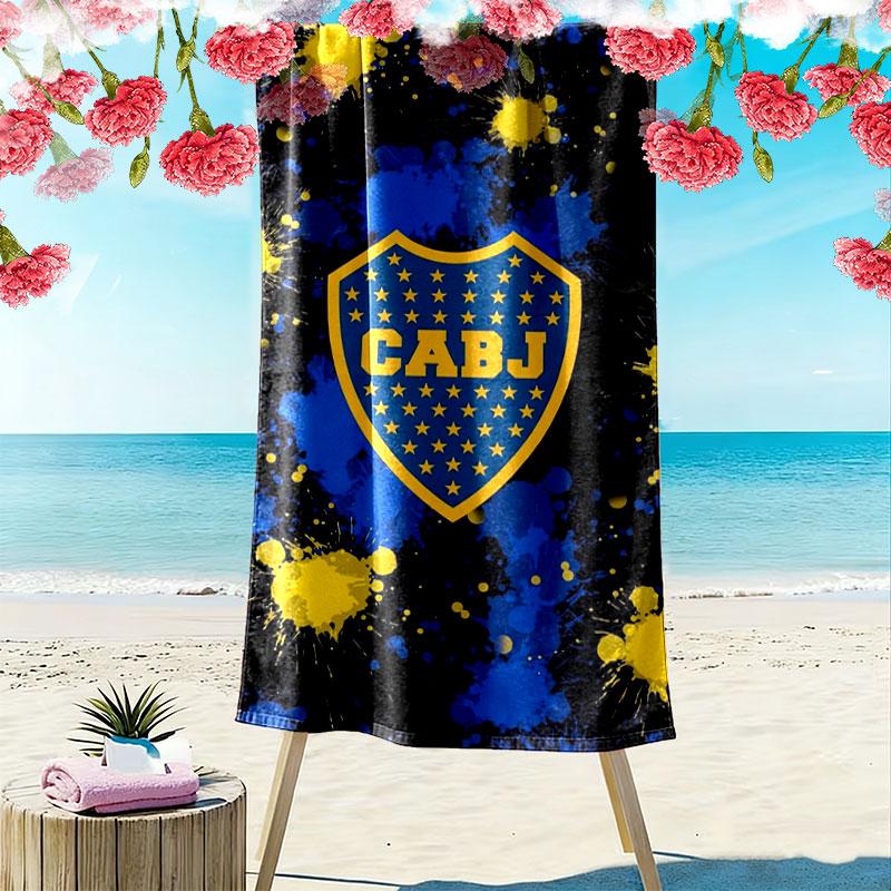 Boca Juniors Print Strandtuch, Großes Weiches Schnelltrocknendes Handtuch für Strand Camping Schwimmen