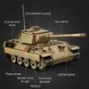 CaDa Military City Remote Control WW2 Panther Tank Building Blocks RC Armored Car Army Vehicle Weapon Bricks Toys Kids Gifts