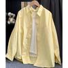 Korean-Style Pure Cotton Long-Sleeve UV Shirt - Trendy Casual Top for Men and Women, Ideal for Spring and Autumn Outdoor Wear