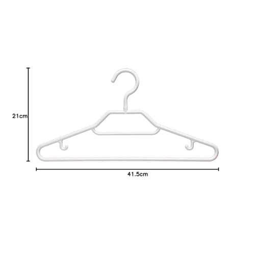 Shinkohanger MonoCloset Shirt Hangers, Set of 5, White