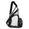 Clear Sling Bag PVC Transparent Chest Bag Comfortable Travel Cross Shoulder Backpack Black