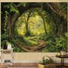 Kanuyee Forest Tapestry Green Landscape Wall Tapestry, Nature Tapestries for Bedroom Ceiling Tapestries Wall Hanging for Bedroom