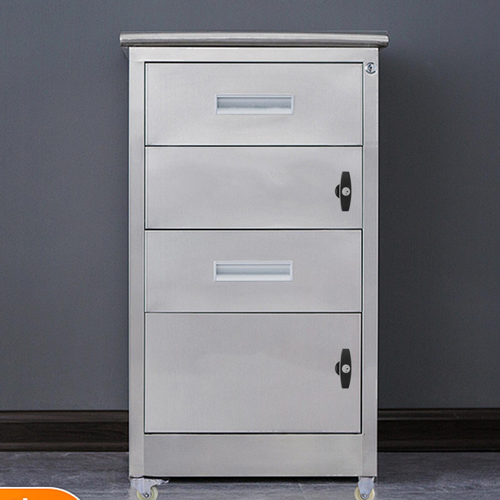 Heavy Duty T-Handle Lock with Key Precision Engineered for Filing Cabinet Drawer Enclosure Distribution Box Cupboard Camper nero