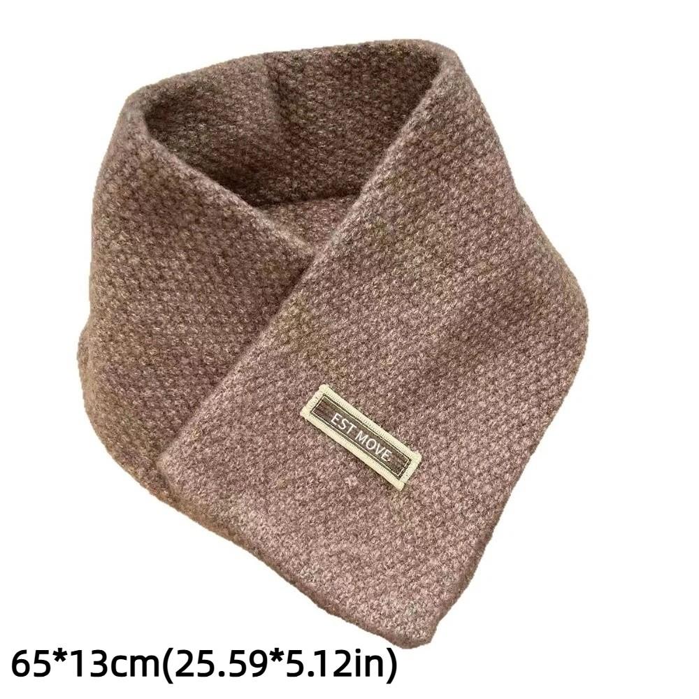 Thickened Knitted Scarf Solid Color Winter Scarf Fashionable Neck Warmer Winter