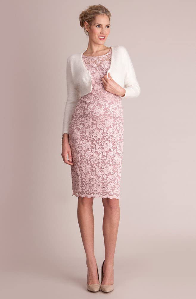 Rochie de maternitate Seraphina Rochie de maternitate din dantelă roz pudrat Mărimea UK 18 Roz [Seraphina]