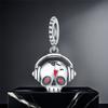 Copper Punk Vintage Skull Charm Bead Headset Pendant Fit Original Fine Diy Bracelet Jewelry Making Fine Gifts
