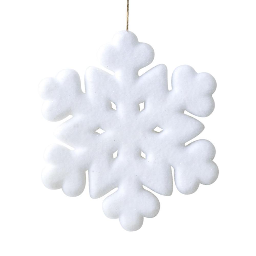 Flocking Plush Hanging Snowflake Simulation Artificial Christmas Snowflake  Festive Scene