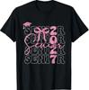 Senior 2027 Class of 2027 Coquette Pink Bow Graduation 2027 T-Shirt