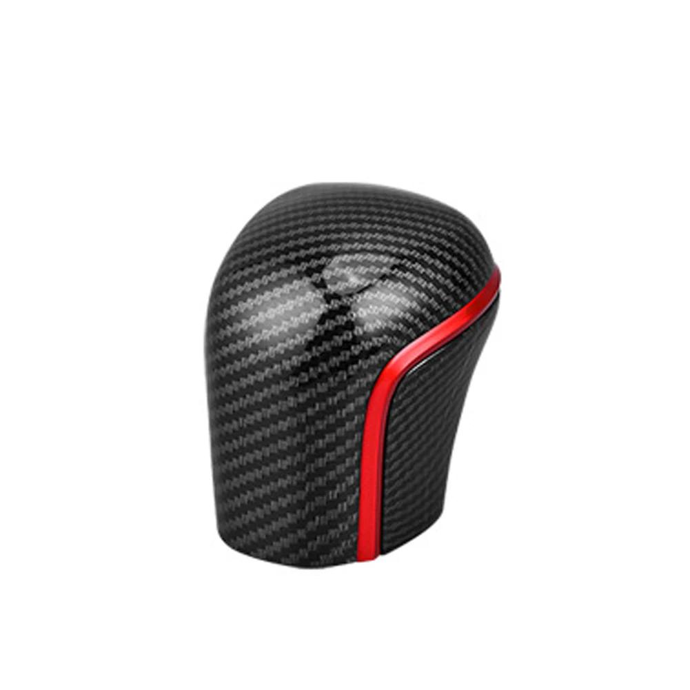 2Pcs Carbon Fiber Car Gear Shift Knob Cover Lever Stick Head For Toyota Corolla 2019-2025 Camry 2018-2025 Car Accessories Trim