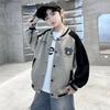 Jungen Frühling und Herbst Sport Baseball Uniform Jacke Frühling und Herbst Große Kinder Westlicher Stil Cool und Gutaussehend Lässiges Oberteil