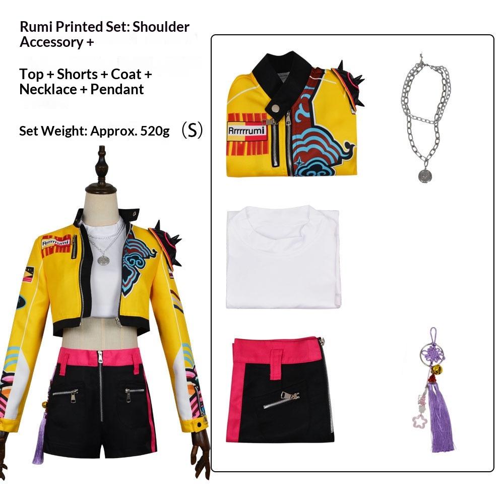 Edgy Streetwear Cosplay Costume For Women - Halloween Outfit For Stage Performance, Festival & Party Wear