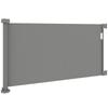 Stair Safety Gate Extendable 0-136cm 87 cm High Door Safety Gate for Pets 142 x 10 x 87 cm Grey