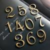 0-9 Acrylic Self Adhesive House Number Sticker Frosted Silver Gold Color Doorplate Home Door Plaque Numbers Sign New