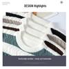 Yang Men's Striped Crew Neck Pullover: Casual Loose Knitwear for Autumn/Winter