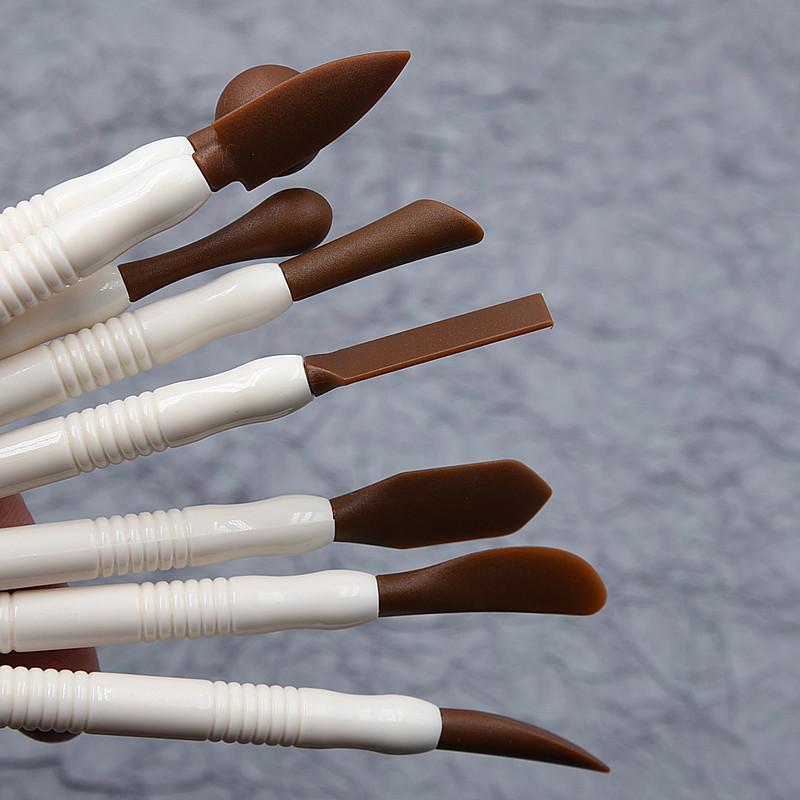 8pcs Plastic Clay Sculpting Tools Set-Uncharged Pottery & Resin Craft Shaping Spatulas, Carving Knives, and Detail Needles.