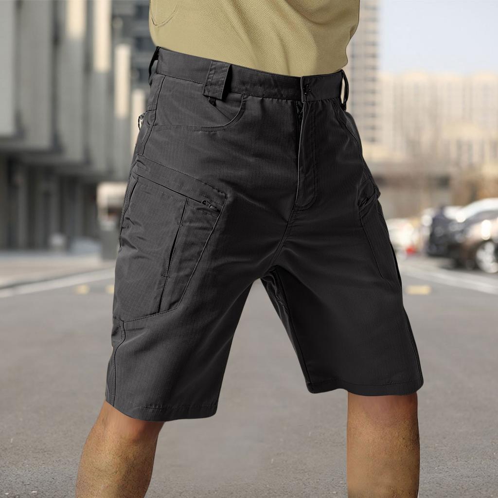 Men's  Ripstop Utility  Cargo Shorts - Multi-Pocket, Abrasion-Resistant, Breathable - Hiking, Camping, Construction