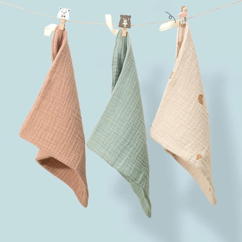 5PC Baby Towel Newborn Stuff Muslin Square Towels Infant Newborn Hand Bath Shower Face Towels Soft Cotton Gauze Baby Washcloth