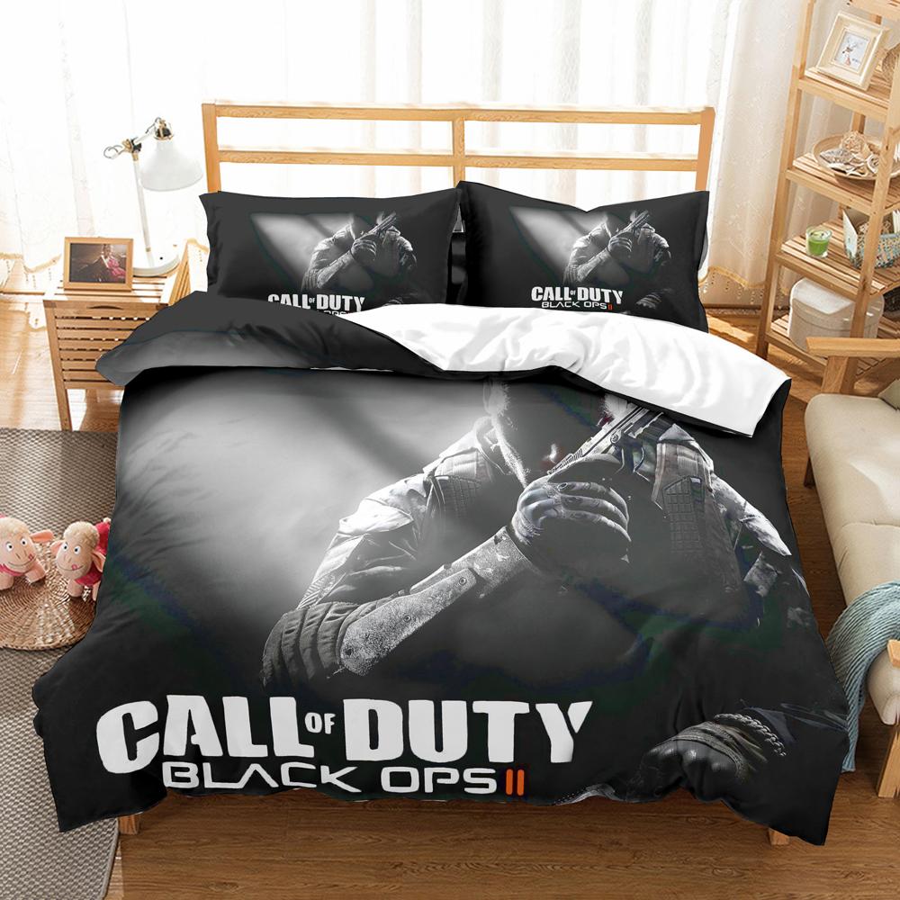 Comforter High Quality Call Duty Game Pattern Printed With Pillow Bedding Set 3D Bed Set For Bedroom Decor