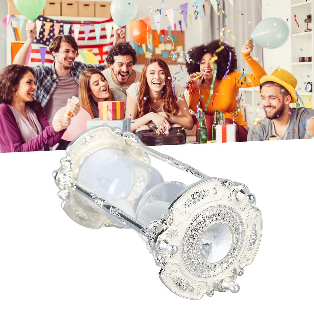 Antique Sand Hourglass Timer Metal Elegant 15 Minutes Decorative Hourglass for Wedding Home Desk