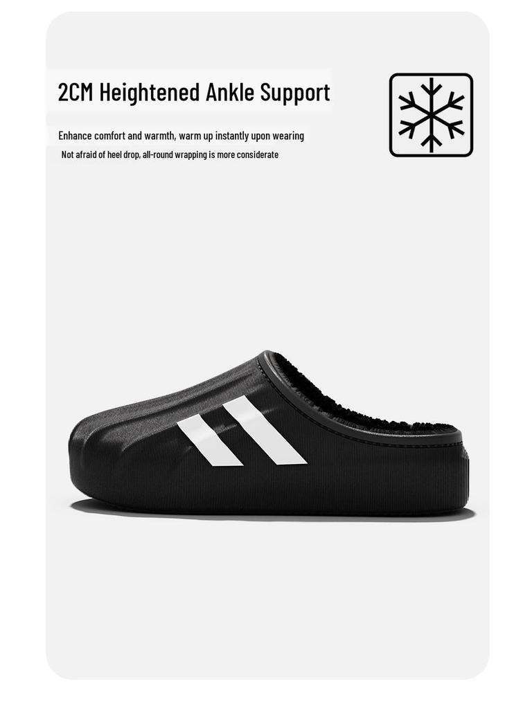 2025 Waterproof Cotton Slippers: Thick-Soled, Non-Slip Indoor/Outdoor Warm Shoes for Men & Women
