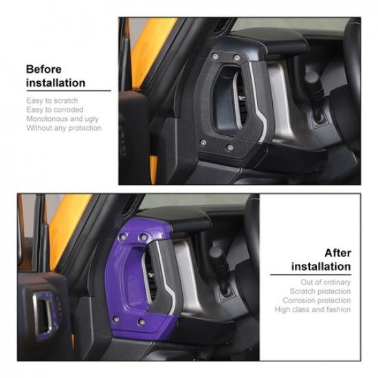 Center Console Dash Side Handle Cover Decor Trim For Ford Bronco +Purple