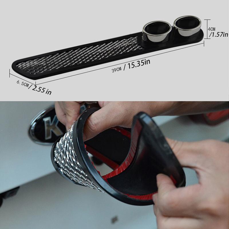 1Pair Universal ABS Rubber Car Auto Styling Fake Decorative Vent Grid Exhaust Muffler Pipe Adhesive Tape Car Tails Modification