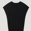 [She S miSS] Round Neck Cap Sleeve Knit SSkpop22130 Bk