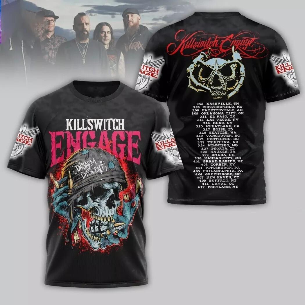 Killswitch Engage Disarm The Descent 2026 Tour 3D T-Shirt XL
