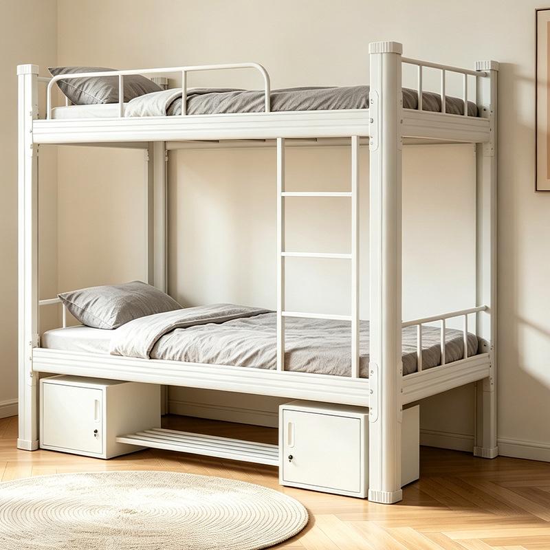 Double Layer Iron Bunk Bed for Student or Employee Dormitory
