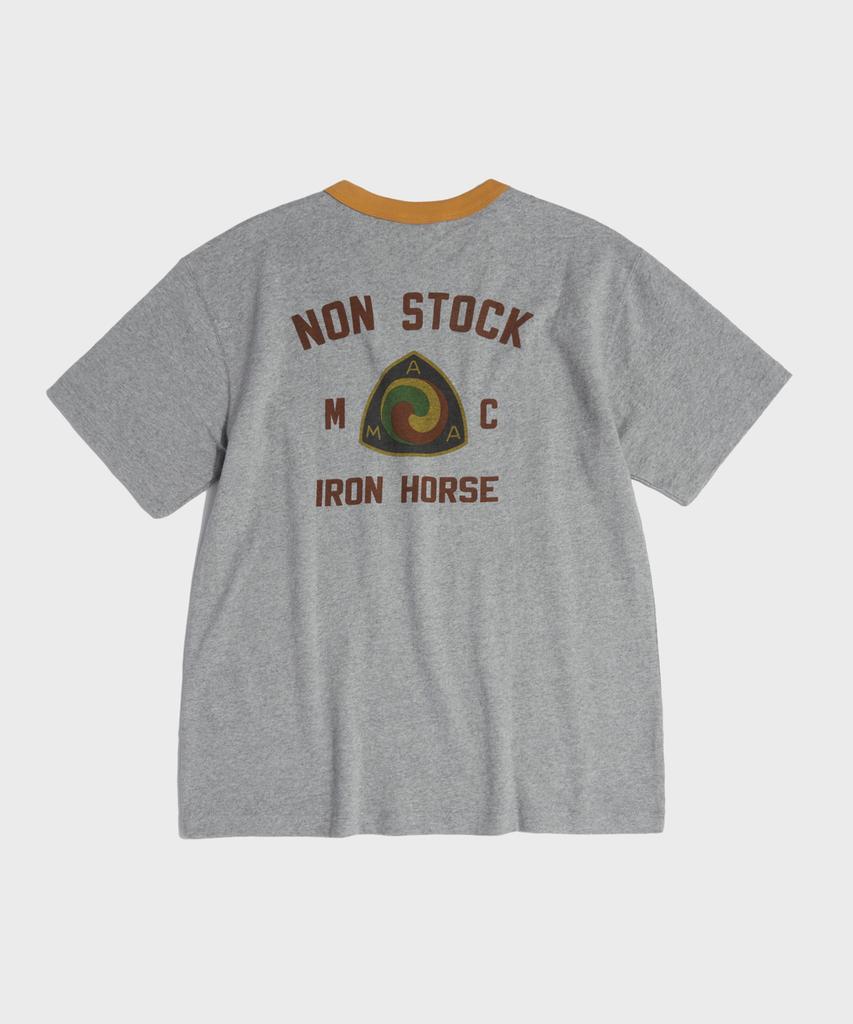 Beulonseun Retro Motorcycle Graphic Tee Gray