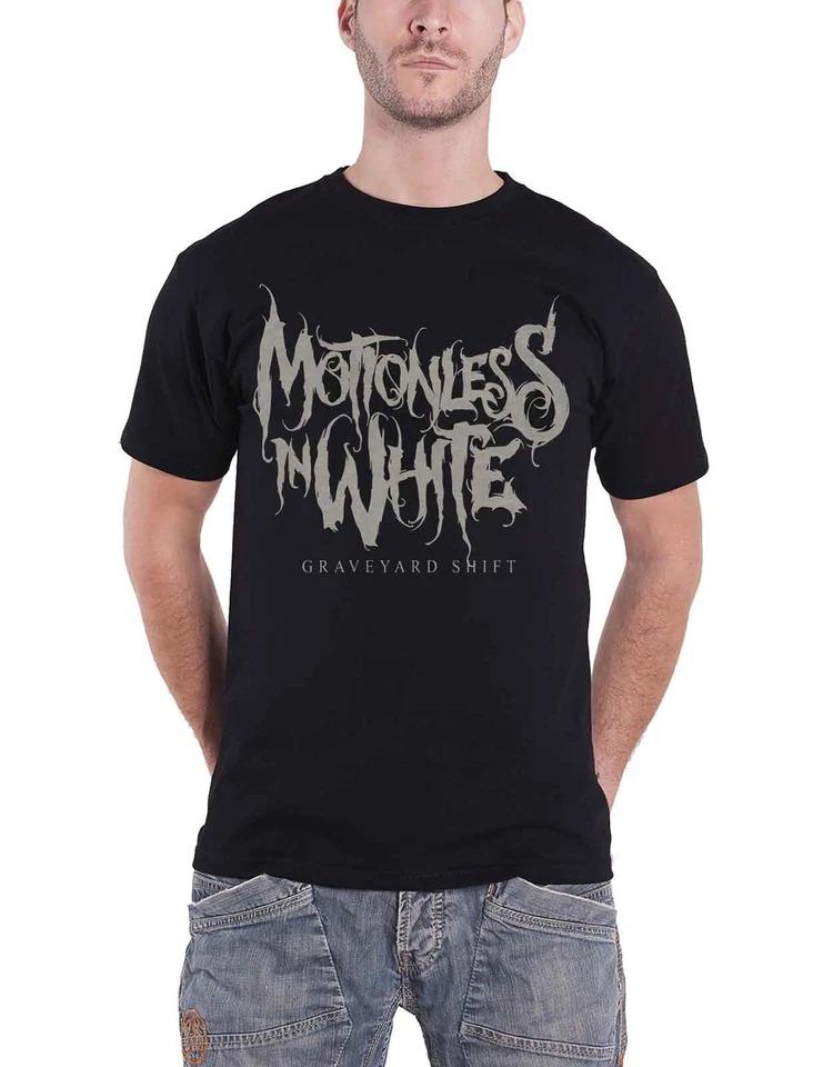 

Футболка Motionless in White Graveyard Shift Логотип группы Новая Официальная Мужская Размер S-4XL Персонализированная Свободная Хлопковая С коротким рукавом 4XL