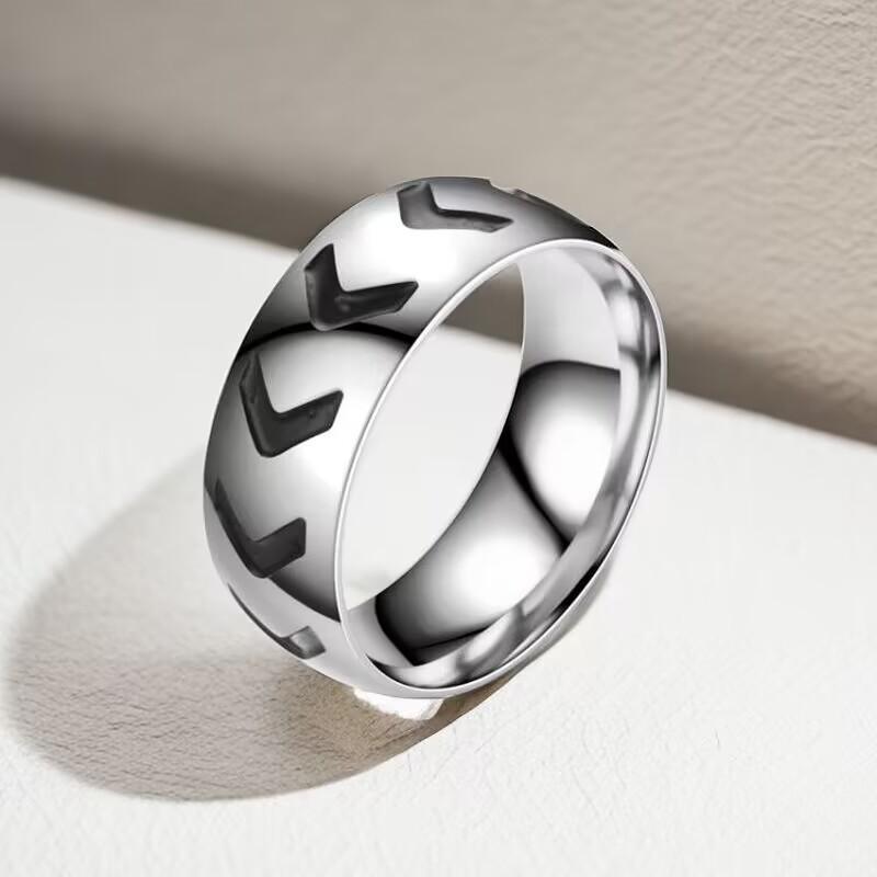 Simple arrow couple ring, fashion trend men s and women s rings, stainless steel ring jewelry no. 6