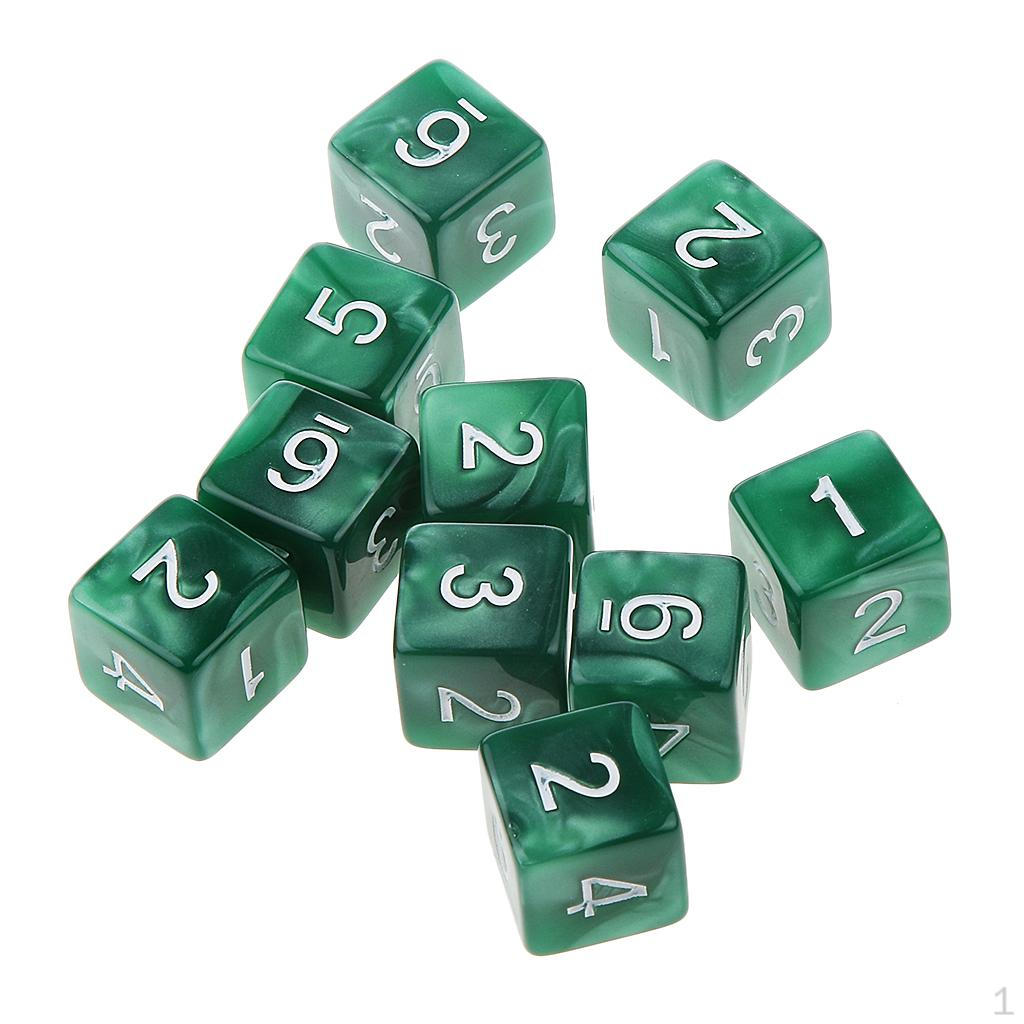 10pcs Six Sided Dice D6 Playing RPG Party Games Dices