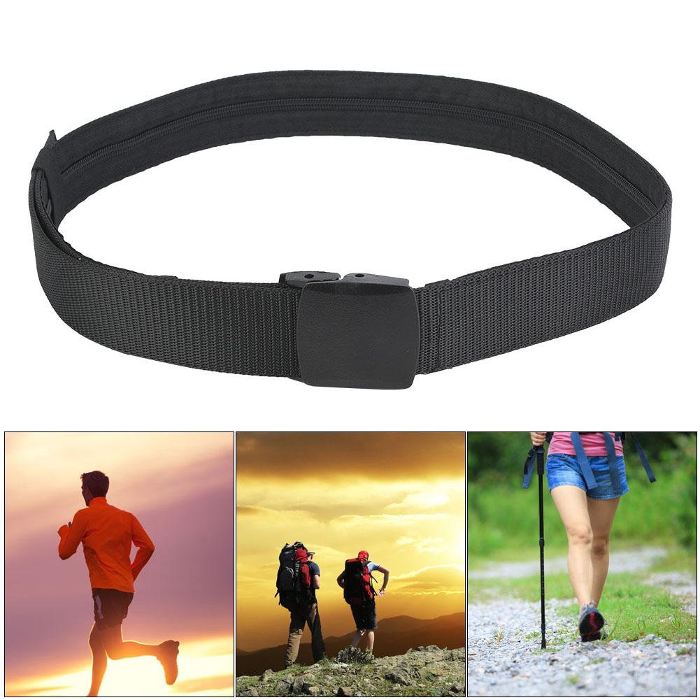 Security Money Belt, Unisex Waist Belt with Zippered Ket, for Outdoor Travel Sports Hiking Firefighters